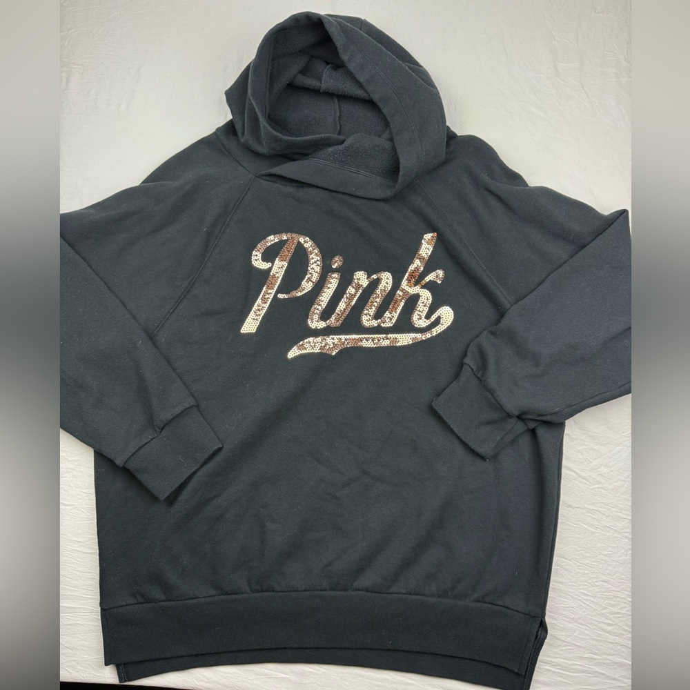 PINK‎ Victoria's Secret Black Sweater with Gold Accents size Large